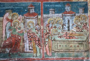 Życie i śmierć św Mikołaja, południowa ściana kościoła, 1535
