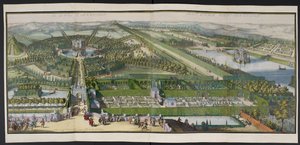 Park w Enghien, ok. 1685, ilustracja z „Zbioru 86 planów i widoków Hagi”