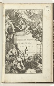 Druk tytułowy pierwszej części Guerres de Flandres Premier partie des Guerres de Flandres (tytuł na obiekcie) Guerres de Flandres (tytuł serii)