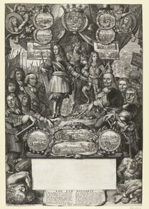 Alegoria zwycięstw Wilhelma III w 1673 r. autorstwa Romeyn de Hooghe