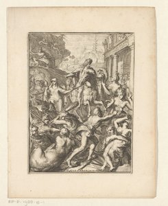 Alegoryczne przedstawienie Wilhelma III na koniu autorstwa Romeyn de Hooghe