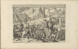 Akty Religijne i Ceremonie w Indiach Obsługa diabła i bożków / Service Diabolique et Idolatres des Circassiens itp. (tytuł na obiekcie) Les Indes Orientales et Occidentales et autres lieux (tytuł serii) autorstwa Romeyn de Hooghe
