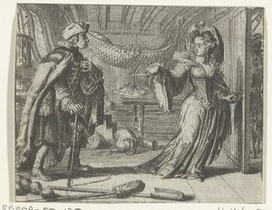Illustratie voor Kalendarz starców z Opowieści i opowiadań van Fontaine autorstwa Romeyn de Hooghe