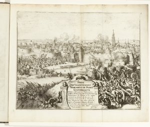 Imię van Valenciennes, 1567 Zdobycie Valenciennes (tytuł na obiekcie) Wojny Flandrii (tytuł serii) autorstwa Romeyn de Hooghe