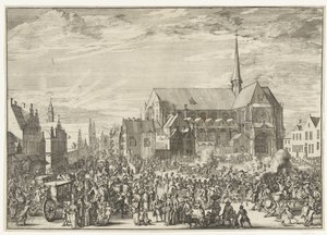 Wjazd Leopolda I do Brukseli, 1686 Wjazd Leopolda I do Brukseli po pokonaniu Turków, 1686 (tytuł serii) autorstwa Romeyn de Hooghe