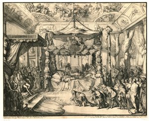 Królowa Maria II Stuart na łożu śmierci, 1695 Śmierć i pogrzeb Marii II Stuart, królowej Anglii, 1695 (tytuł serii)