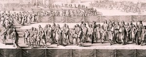 Pogrzeb królowej Marii II, Opactwo Westminsterskie, Londyn, 1695 autorstwa Romeyn de Hooghe