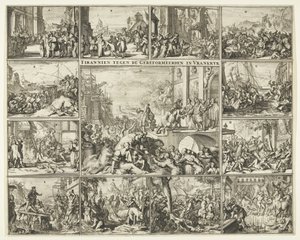 Prześladowania protestantów we Francji po odwołaniu edyktu nantejskiego, 1685-1686 Tyran przeciwko reformowanym w Vrankrijk (tytuł na obiekcie)