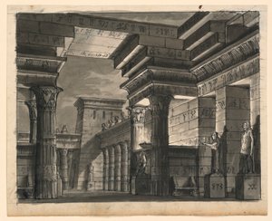 Scenografia, budynki egipskie autorstwa Romolo Achille Liverani