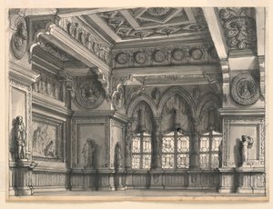 Scenografia, Sala Gotycka autorstwa Romolo Achille Liverani