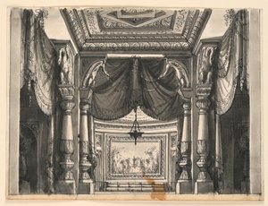 Scenografia, Wnętrze Pałacu Orientalnego autorstwa Romolo Achille Liverani