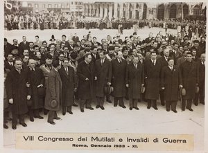 "VIII Kongres Okaleczonych i Inwalidów Wojennych - Rzym, styczeń 1933 - 11" (zdjęcie czarno-białe) autorstwa Romolo del Papa
