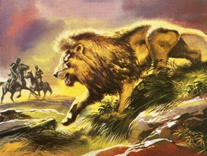 Odcinek o podróżach Marco Polo autorstwa Ron Embleton