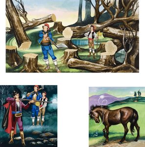 Ilustracje do gry Michael and the Mighty Men autorstwa Ron Embleton