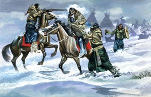 Indianie w śniegu autorstwa Ron Embleton