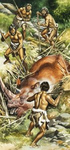 Prehistoryczni myśliwi autorstwa Ron Embleton