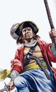 Sir Henry Morgan (gwasz na papierze) autorstwa Ron Embleton