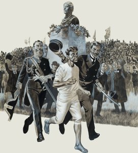 Spiridon Louis (gwasz na papierze) autorstwa Ron Embleton