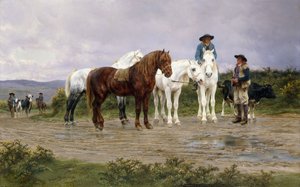 Rynek rolników w Pirenejach, 1884 autorstwa Rosa Bonheur