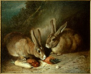 Króliki. Obraz Rosy Bonheur (1822-1899)