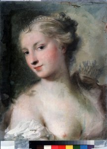 "Diana" (Diana) Pastelowy obraz Rosalby Giovanna Carriera (1657-1757) ok. 1746 Muzeum Puszkina, Moskwa autorstwa Rosalba Giovanna Carriera