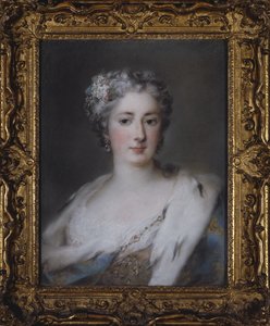 Portret damy w szacie obszytej gronostajem autorstwa Rosalba Giovanna Carriera