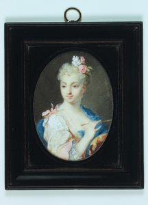 Autoportret (akwarela na kości słoniowej) autorstwa Rosalba Giovanna Carriera