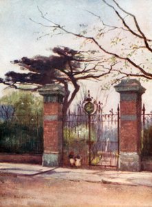 Wejście do Ogrodu Aptekarzy autorstwa Rose Maynard Barton