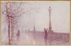 Ostatnia lampa, nabrzeże Tamizy, 1892 autorstwa Rose Maynard Barton