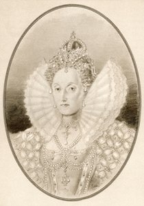 Elżbieta I, aka The Virgin Queen, Gloriana lub Good Queen Bess, z Living Biographies of Famous Rulers.