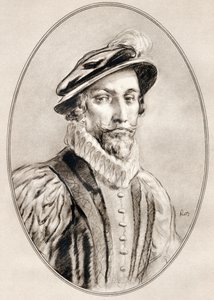 Sir Walter Raleigh, z „Żywych biografii sławnych mężczyzn”. autorstwa Ross Gordon