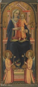 Dziewica i Dziecko na tronie, z dwoma aniołami, ok. 1420-25