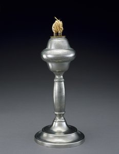Lampa płynowa, ok. 1840-1860 (cyna) autorstwa Roswell Gleason