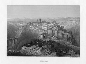 Cuenca, Hiszpania, XIX wiek. autorstwa Rouargue Brothers