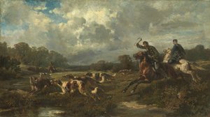 Wielki książę Władimir Aleksandrowicz Rosji 1847-1909 na polowaniu na wilka autorstwa Rudolf Ferdinandovich Frenz