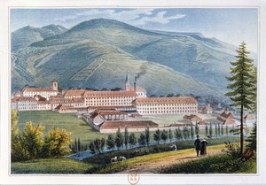 Fabryka panów Hartmanna i Filsa, Munster, Alzacja, Francja, 1842 autorstwa Rudolf Huber