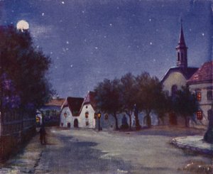 Stary Pfarrplatz w Heiligenstadt (kolor lito)