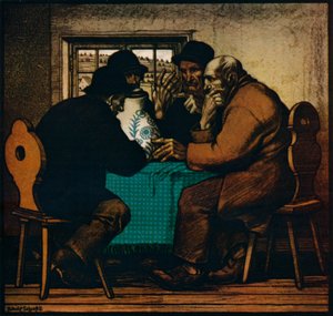 „Pijący”, ok. 1927 r. autorstwa Rudolf Schiestl