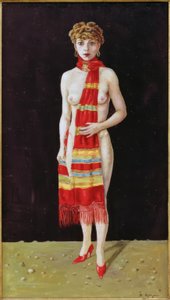 Akt mit Schärpe von Rudolf Schlichter