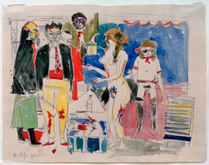 Sadyczna scena autorstwa Rudolf Schlichter