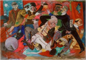 Napad w burdelu autorstwa Rudolf Schlichter