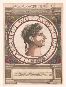 Portret Klaudiusza Tyberiusza w oprawie architektonicznej autorstwa Rudolf Wyssenbach