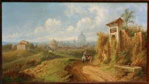 Widok na Rzym autorstwa Rudolf von Alt