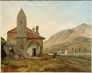 Klasztor franciszkanów w Omblatal koło Ragusa autorstwa Rudolf von Alt
