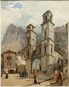 Plac Katedralny w Cattaro autorstwa Rudolf von Alt