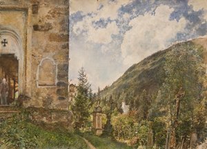 Cmentarz w Gastein autorstwa Rudolf von Alt