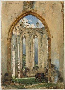 Ruiny kościoła, 1849.