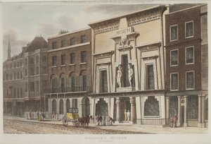 Widok Bullocks Museum, lepiej znanego jako Sala Egipska, na Piccadilly, 1815 (akwatinta) autorstwa Rudolph Ackermann