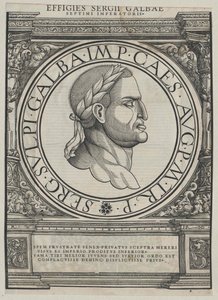 Cesarz rzymski Galba (druk) autorstwa Rudolph Wyssenbach
