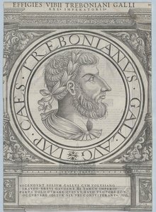 Cesarz rzymski Trebonianus Gallus (druk) autorstwa Rudolph Wyssenbach
